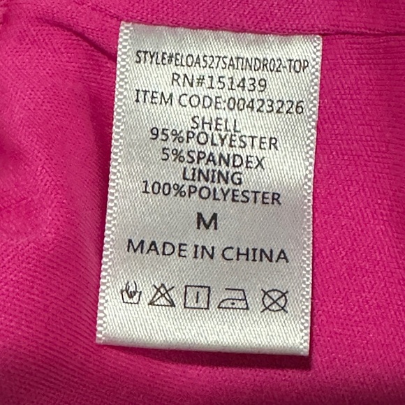 163 Forever 21 | NWOT Hot Pink Satin Crop Top (Size M) - Picture 6 of 12